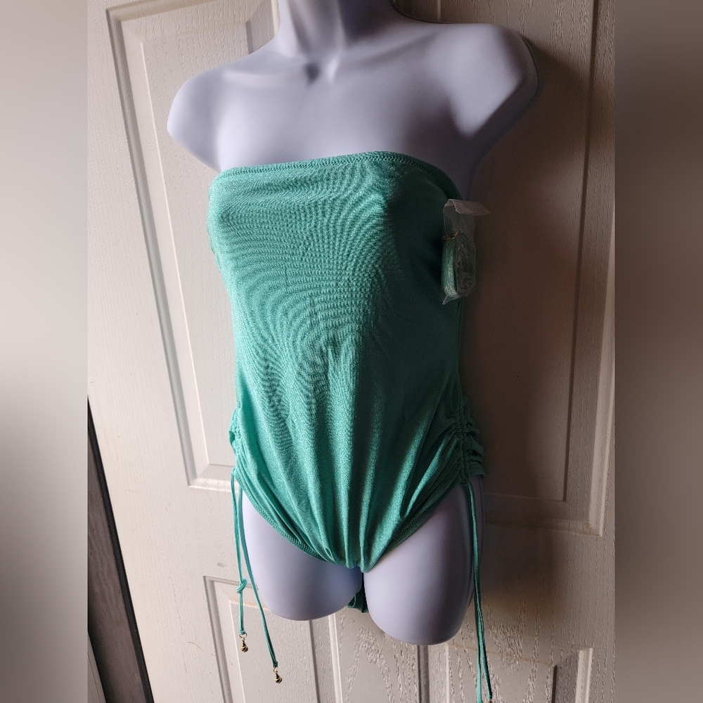 Shade & Shore Blue Sparle One Piece Swimsuit Size Large BNTW